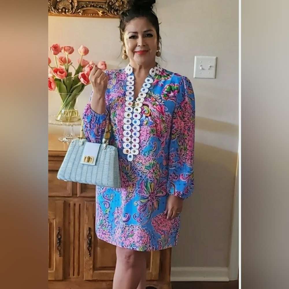 Lilly Pulitzer Blue and Pink Paisley Dress